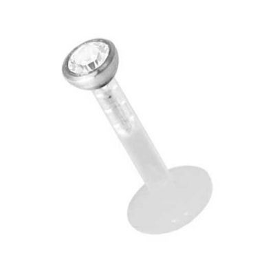 LABRET PIERCING MIT KRISTALL
