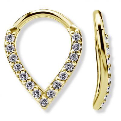 GOLDEN DROP PIERCING WITH JEWELS
