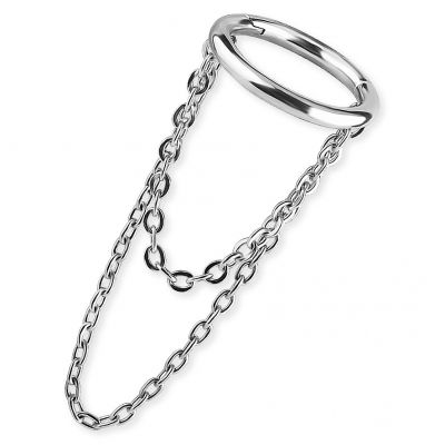 HELIX PIERCING CLICKER CON CATENINE IN ACCIAIO