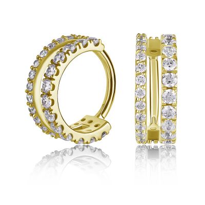 GOLD PVD DOUBLE ROW HINGED CLICKERS SET