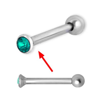 HELIX PIERCING MIT KRISTALL