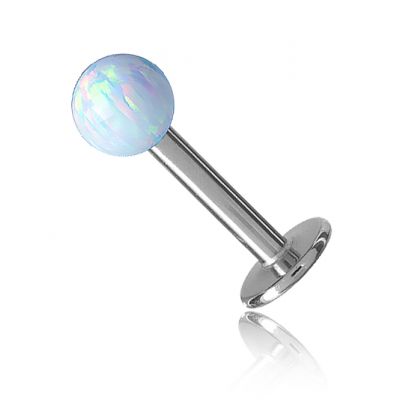 PIERCING LABBRO CON OPALE SINTETICO