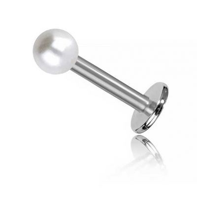 PIERCING IN ACCIAIO CON PERLA PER LABBRO