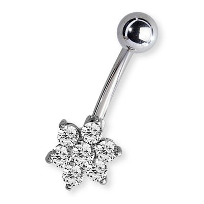 BANANA BELL PIERCING WITH CUBIC ZIRCONIA