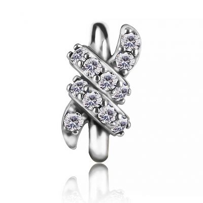 PIERCING OVALE POUR NOMBRIL AVEC ZIRCONE CUBIQUE