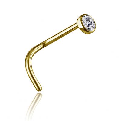 PIERCING D’OR AVEC CRISTAL POUR LE NEZ