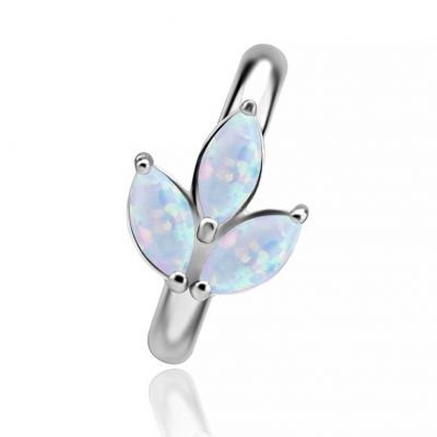 PIERCING PER OMBELICO CON FIORE DI LOTO IN OPALE