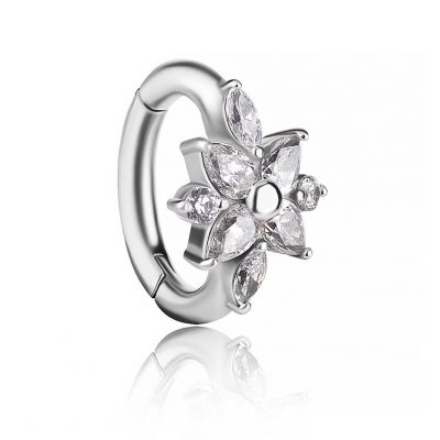 BIJOU DE NOMBRIL SANS NICKEL AVEC FLEUR
