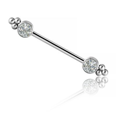BRUSTWARZENPIERCING MIT ZIRKONIA