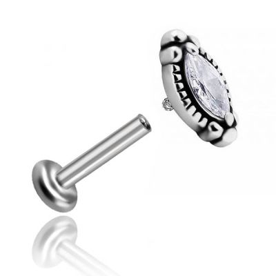 OHRRING MIT MARQUISE-KRISTALL FÜR TRAGUS-PIERCING