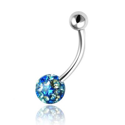 BANANA PIERCING CON SFERA IN CRISTALLO PREMIUM E RESINA
