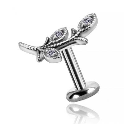 PIERCING CON RAMA FLORIDA Y CRISTALES