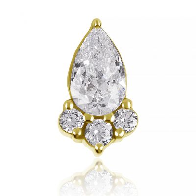 GOLDEN ACCESSORY WITH CRYSTAL DROP