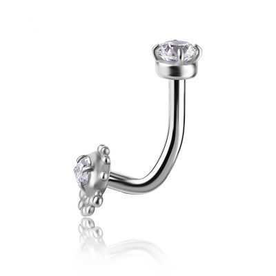 PIERCING ROOK CON OCCHIO DI ZIRCONIA PREMIUM