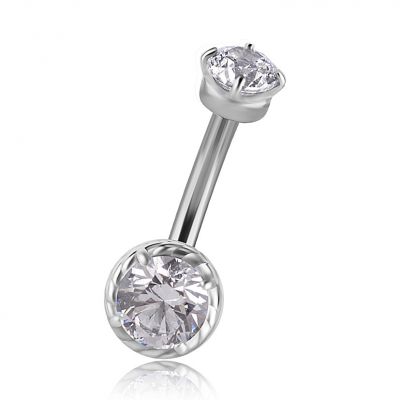 PIERCING PER ROOK CON DUE CRISTALLI