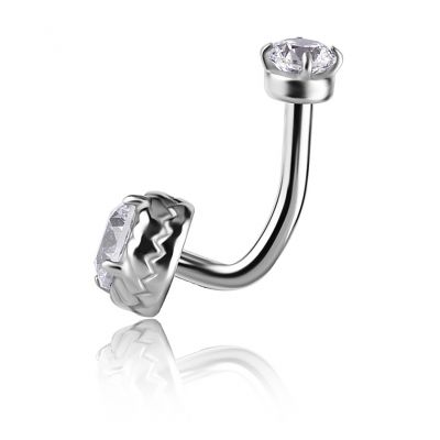 PIERCING PER ROOK CON DUE CRISTALLI