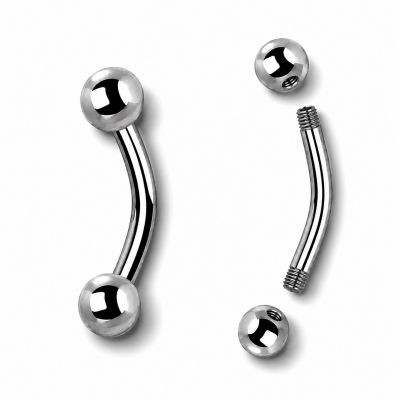 EYEBROW PIERCING WITH BALLS