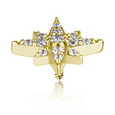 GOLD PLATED REPLACEMENT ACCESSORY WITH STAR AND CRYSTALS