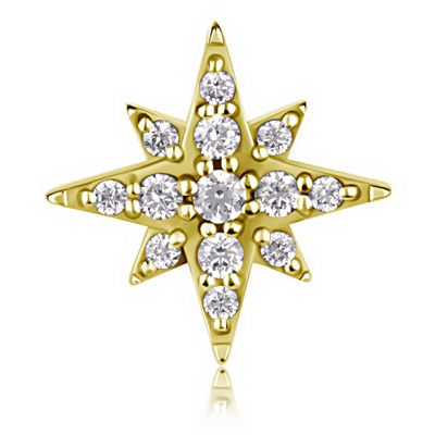 GOLD PLATED REPLACEMENT ACCESSORY WITH STAR AND CRYSTALS