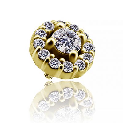GOLDEN ACCESSORY WITH WHITE CRYSTALS