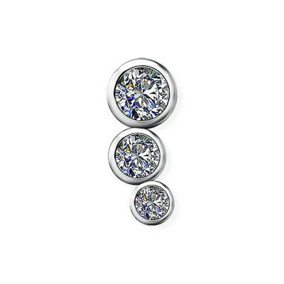 REPLACEMENT PIERCING WITH PREMIUM ZIRCONIA FOR LABRET AND BARS