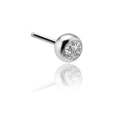 RICAMBIO GIOIELLO PIERCING CON SFERA IN CRISTALLO