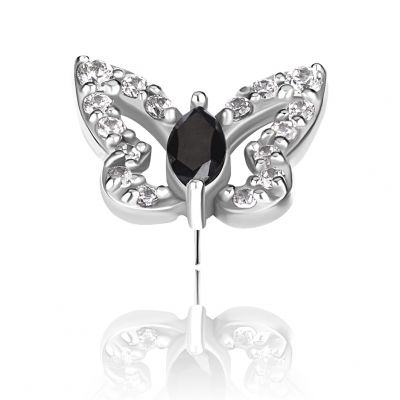 REPLACEMENT THREADLESS JEWEL WITH BUTTERFLY