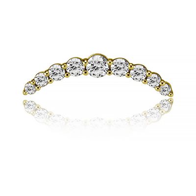 PIERCING HÉLICE EN ACIER DORÉ AVEC NEUF CRISTAUX