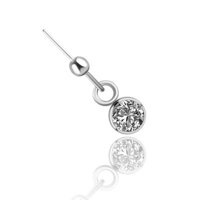 THREADLESS PIERCING ACCESSORY WITH CRYSTAL