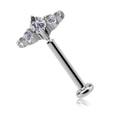 LABRET CON RICAMBIO IN PREMIUM ZIRCONIA