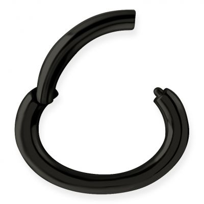 BLACK PVD ROOK OVAL HINGED SEGMENT RING