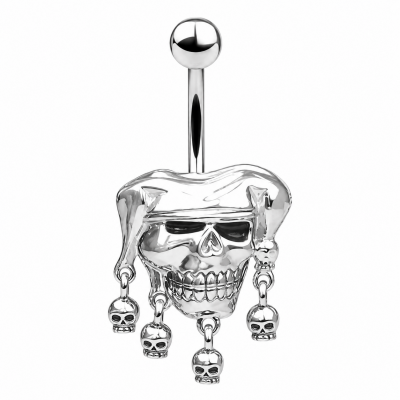 BAUCHNABELPIERCING MIT CLOWNSCHÄDELN