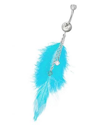 BAUCHNABELPIERCING MIT FEDER