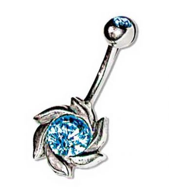 BAUCHNABELPIERCING MIT KRISTALL