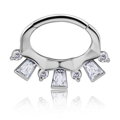 JOYA CLICKER PARA PIERCING SEPTUM CON CRISTALES