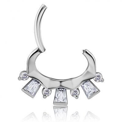 JOYA CLICKER PARA PIERCING SEPTUM CON CRISTALES