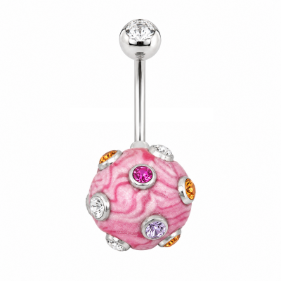 PIERCING NOMBRIL AVEC SPHÈRE DE CRISTAUX