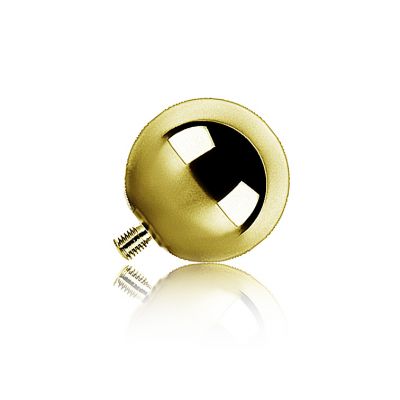 GOLD PLATED TITANIUM BALL WITH EXTERNAL THREAD