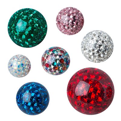 SFERA CON CRISTALLI E RESINA