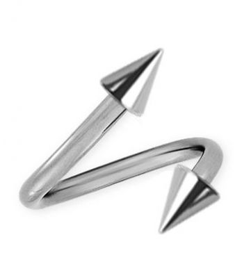 PIERCING EN ESPIRAL DE ACERO QUIRÚRGICO CON ESFERAS EN PUNTA