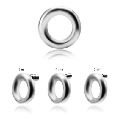 COMPONENT WITH CIRCLE AND EXTERNAL THREAD FOR PIERCING