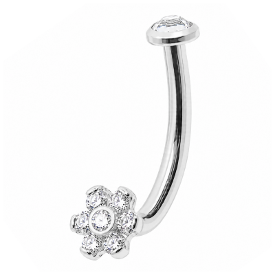 CHRISTINA PIERCING WITH CRYSTAL FLOWER