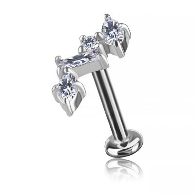 TITAN-LABRET MIT PREMIUM CUBIC ZIRCONIA ERSATZTEIL AUS KOBALT-CHROM