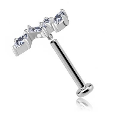 TITAN-LABRET MIT HOCHWERTIGEM ZIRKONIA-ERSATZ