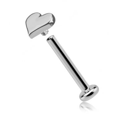 LABRET WITH HEART-SHAPED REPLACEMENT