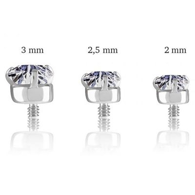 ORECCHINO A BASE A FIORE CON PREMIUM ZIRCONIA 