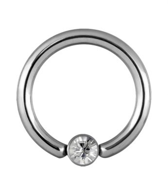 RINGPIERCING MIT KRISTALL