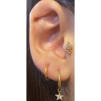 COLGANTE DORADO CON ESTRELLA DE CRISTALES