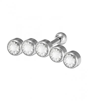 TRAGUS UND HELIX PIERCING MIT KRISTALLE