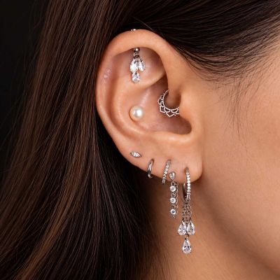 RICAMBIO CON CUBIC ZIRCONIA PENDENTI